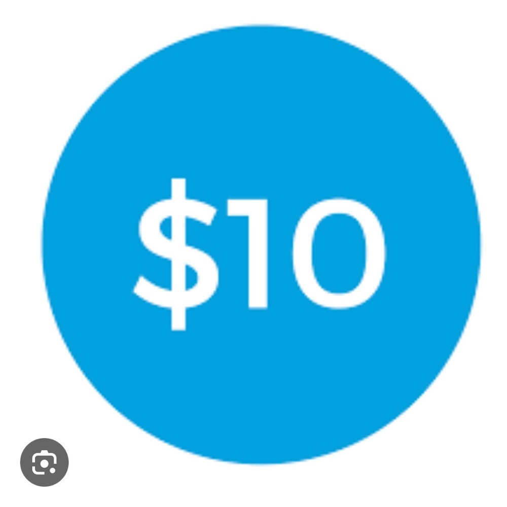 Blue Circle with White Dollar Sign